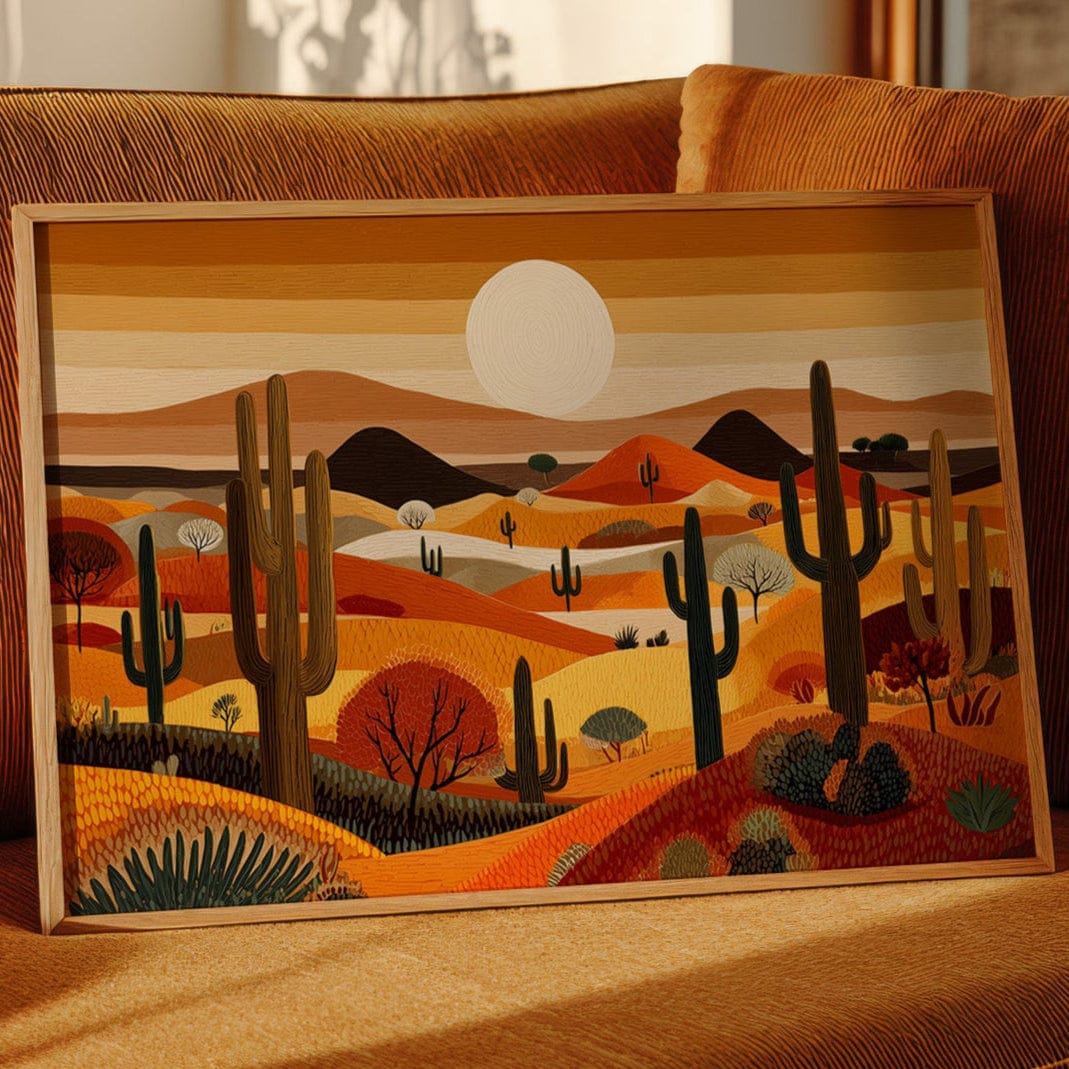 Saguaros Dance Under Desert Sunset