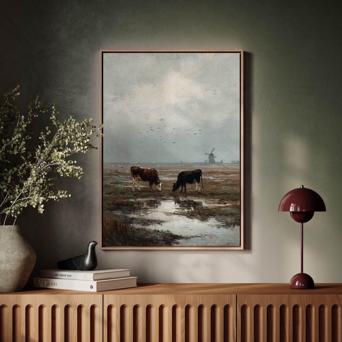 Beneath Clouds, Cows Repose
