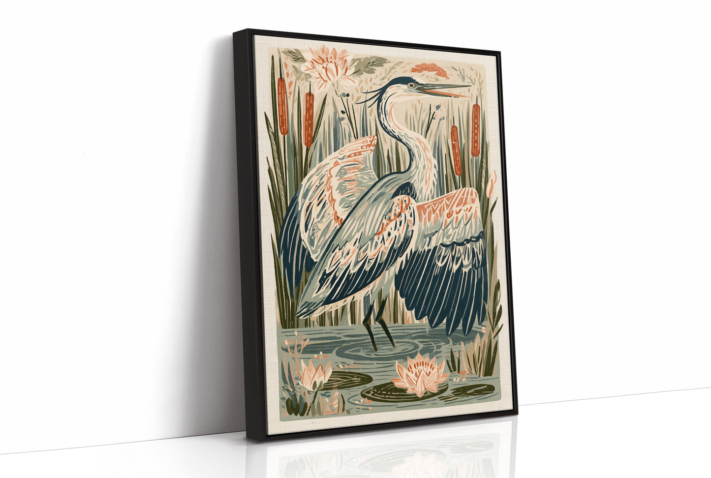 Heron In The Rippling Shallows