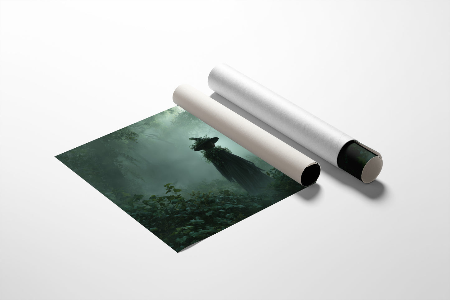 Mist Wanderer Among Ancient Trees