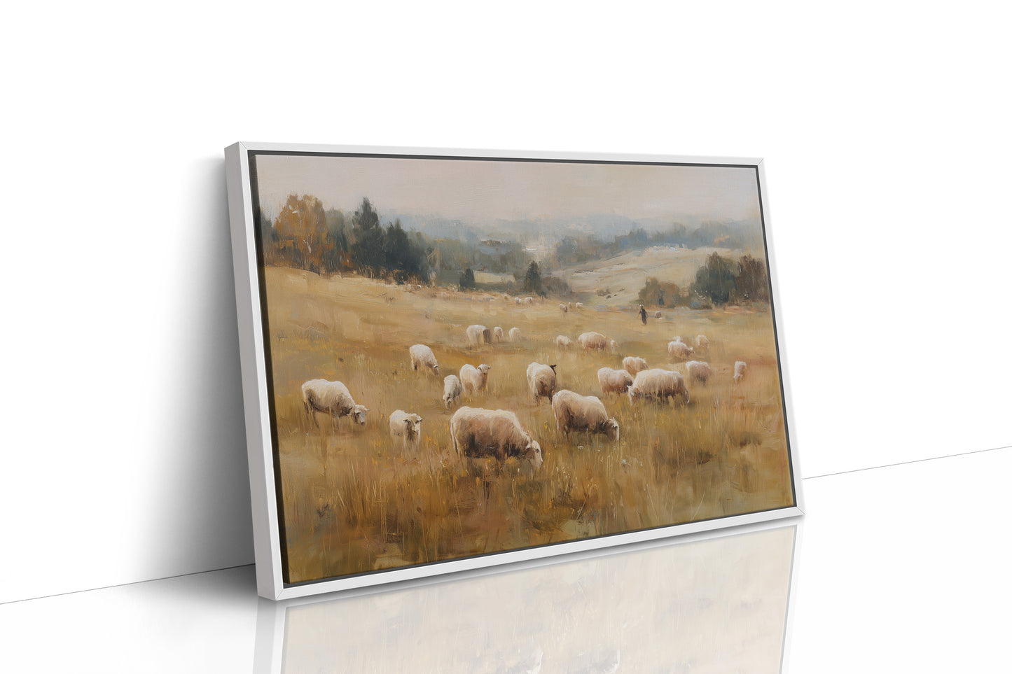 Pastoral Fields Under Autumn Haze
