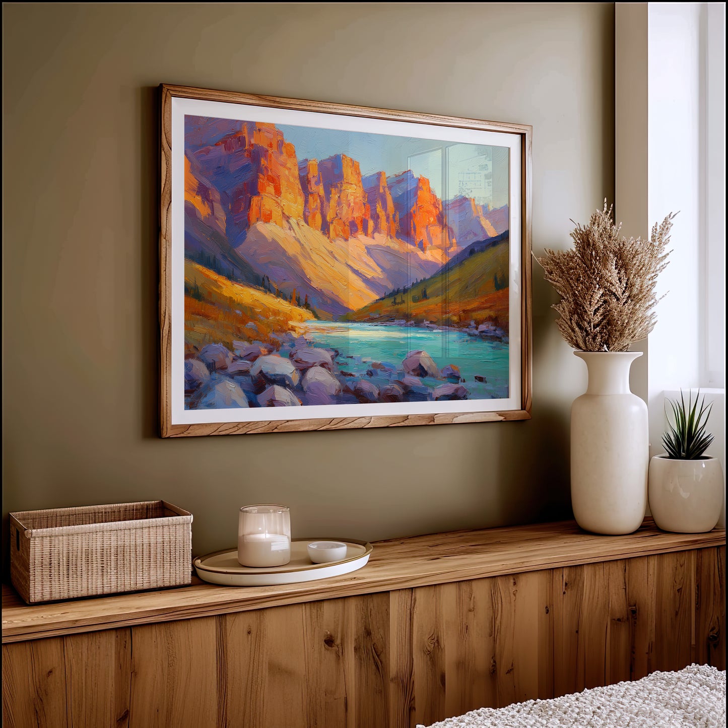Turquoise Waters Kiss Mountain Fire