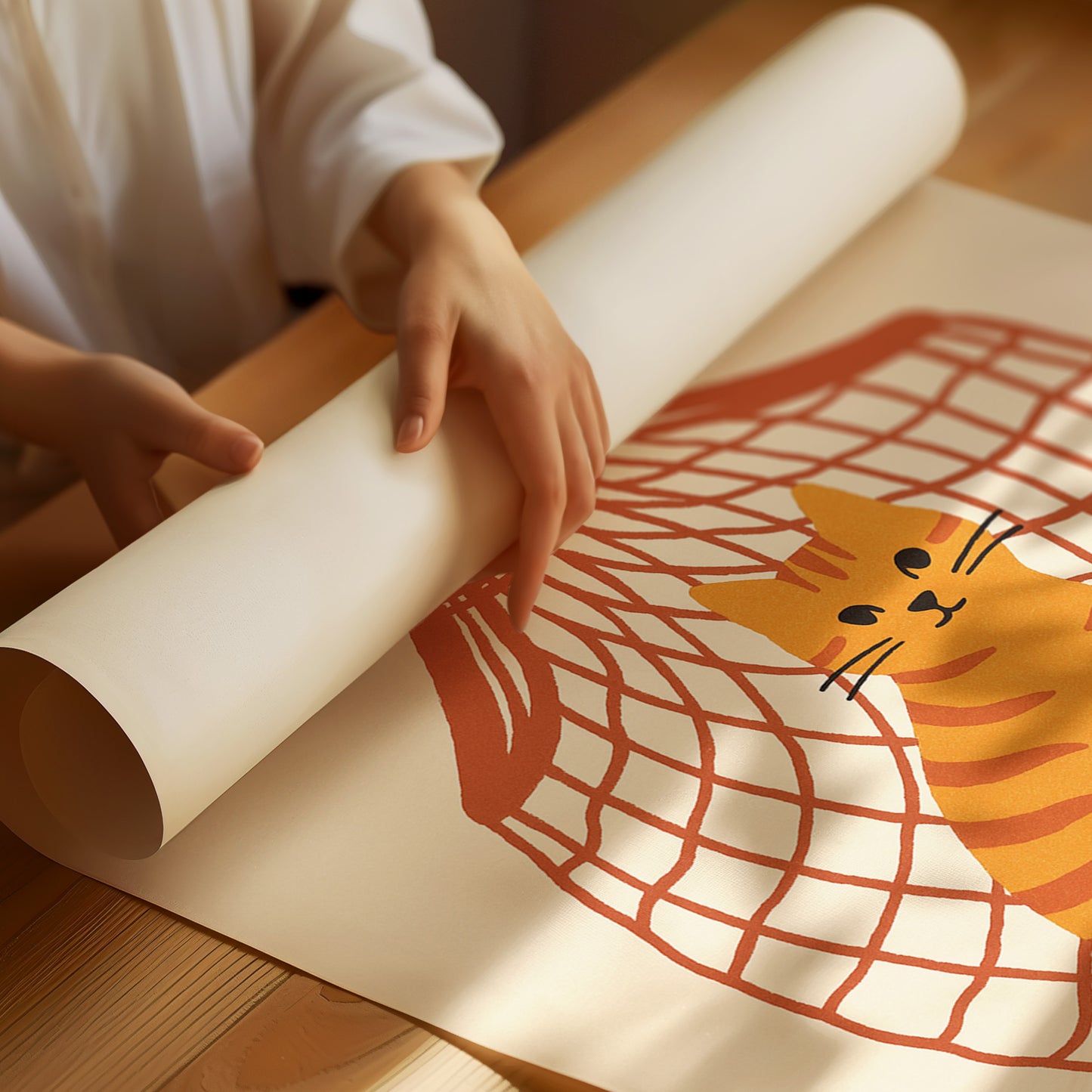 Orange Tabby in a Market Tote