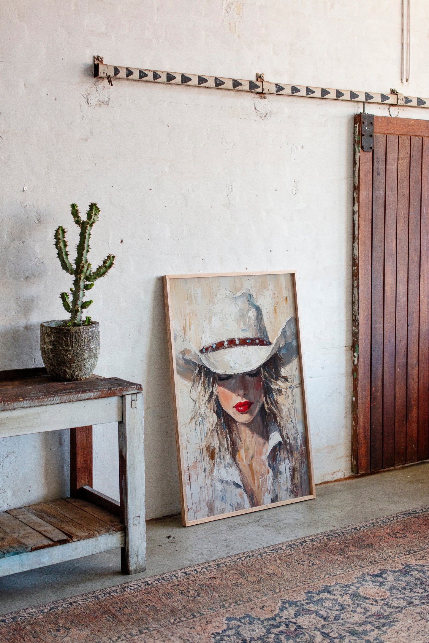 Cowgirl Grace in White Hat