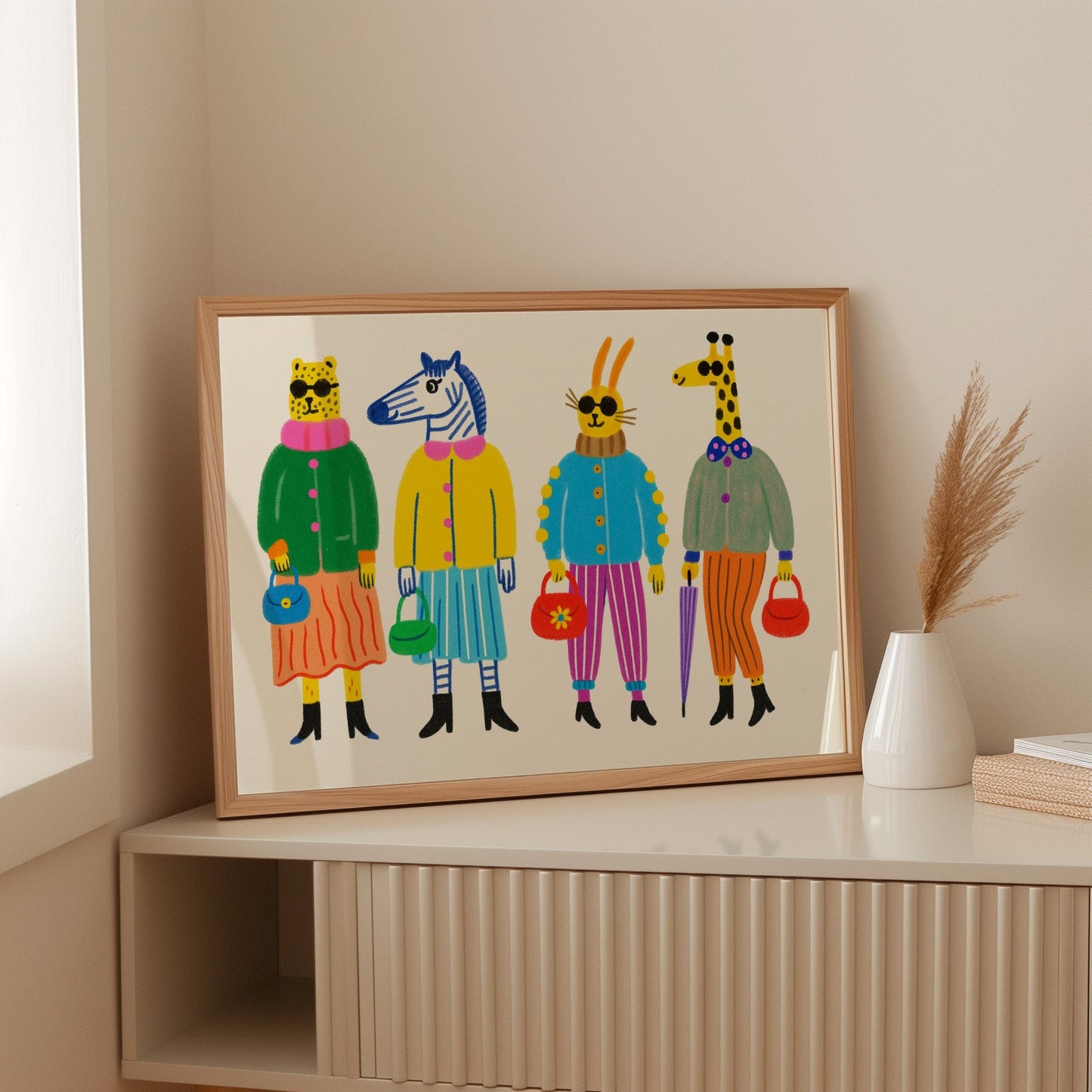 The Fashion Herd – Stylish Animal Friends Wall Art