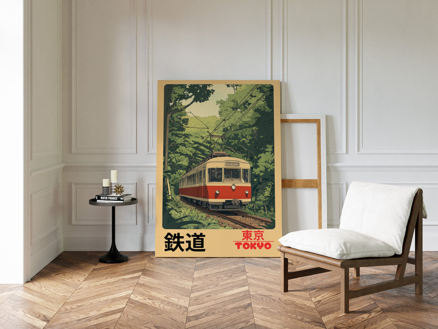 Retro Tokyo Railway Poster – Japanese Train Wall Art, Vintage Travel Print