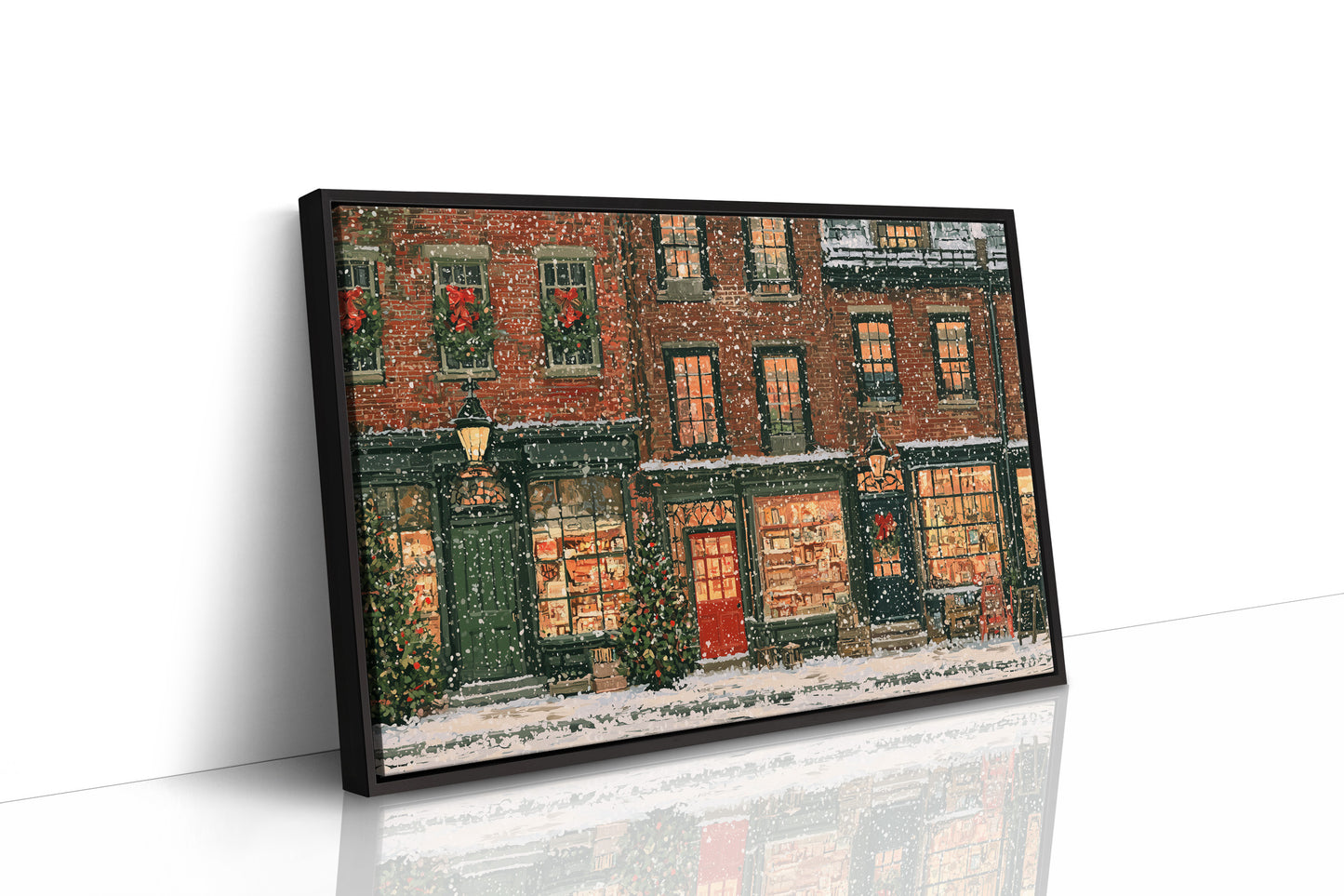Snowfall On Old Brick Row