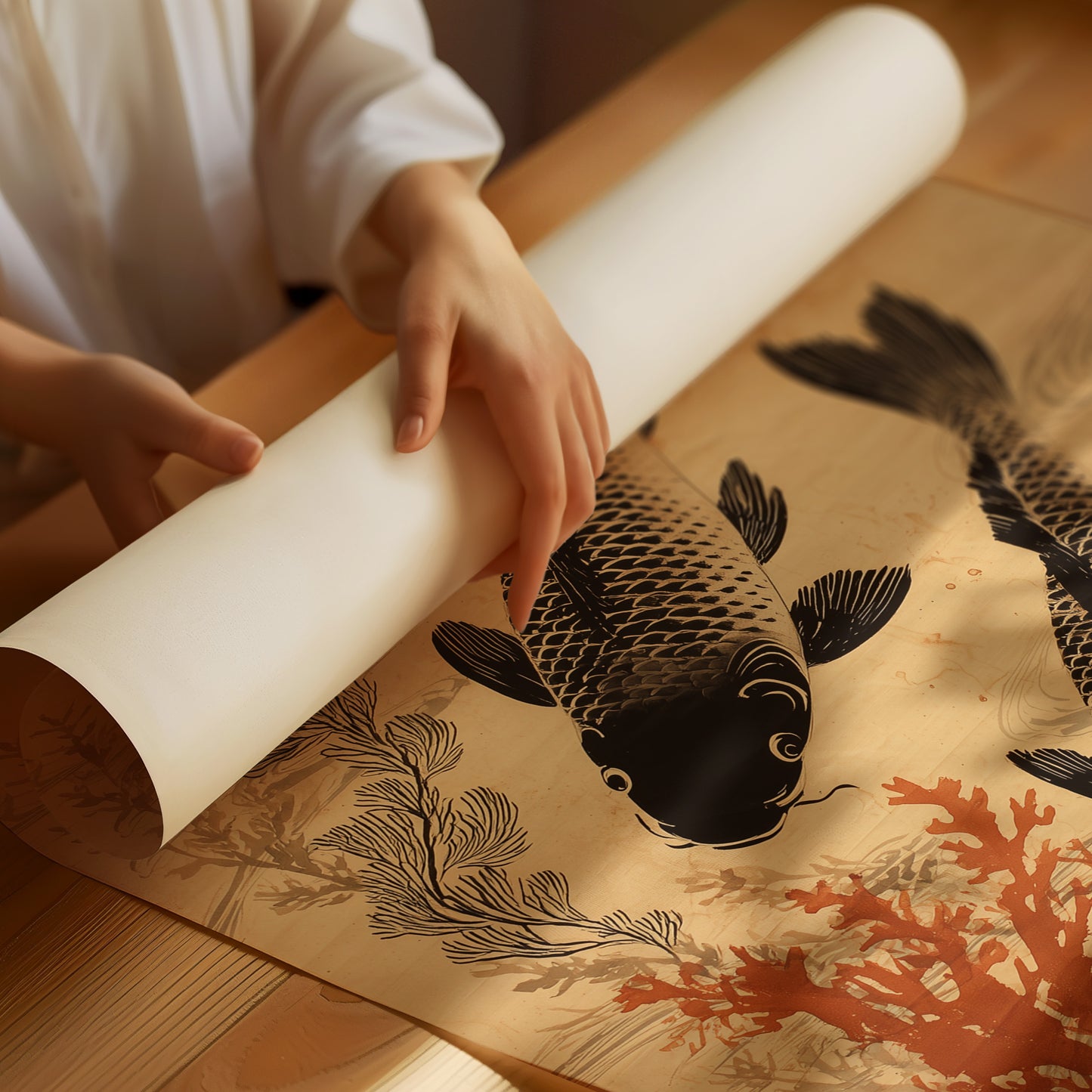 Koi Dance Through Coral Gardens