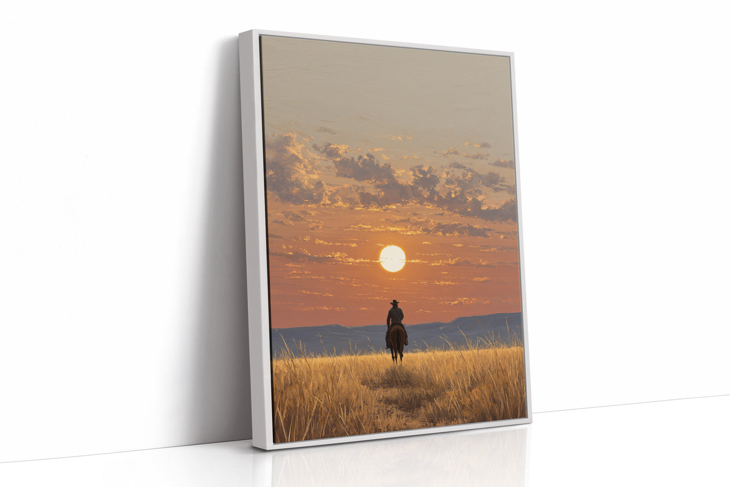 Frontier Wanderer Greets The Setting Sun