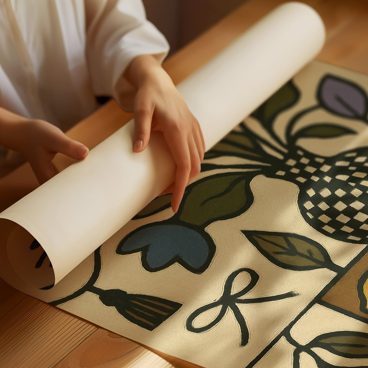 Lemon Rabbit Folk Vase