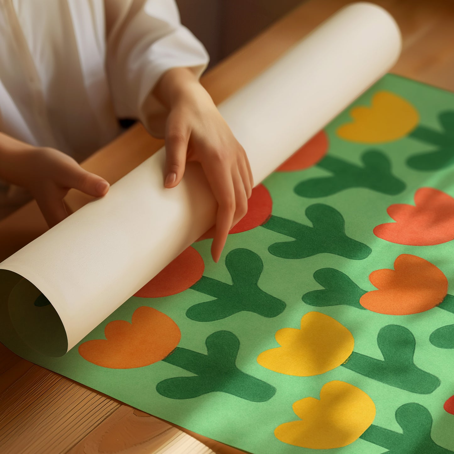 Tulip Parade on Spring Green