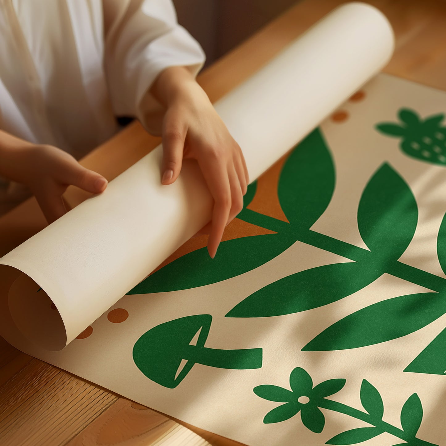 Folk Garden with Bird and Butterfly