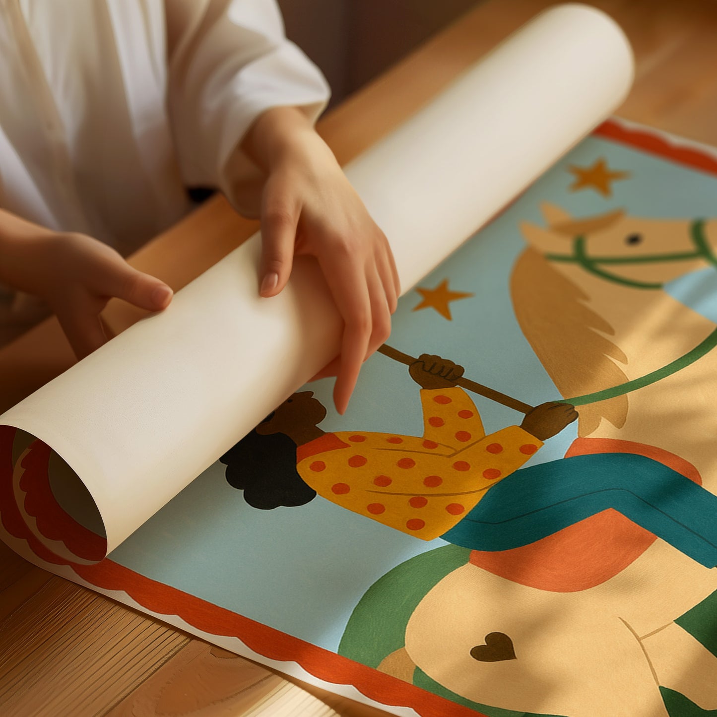 Star Rider in a Flowered Field