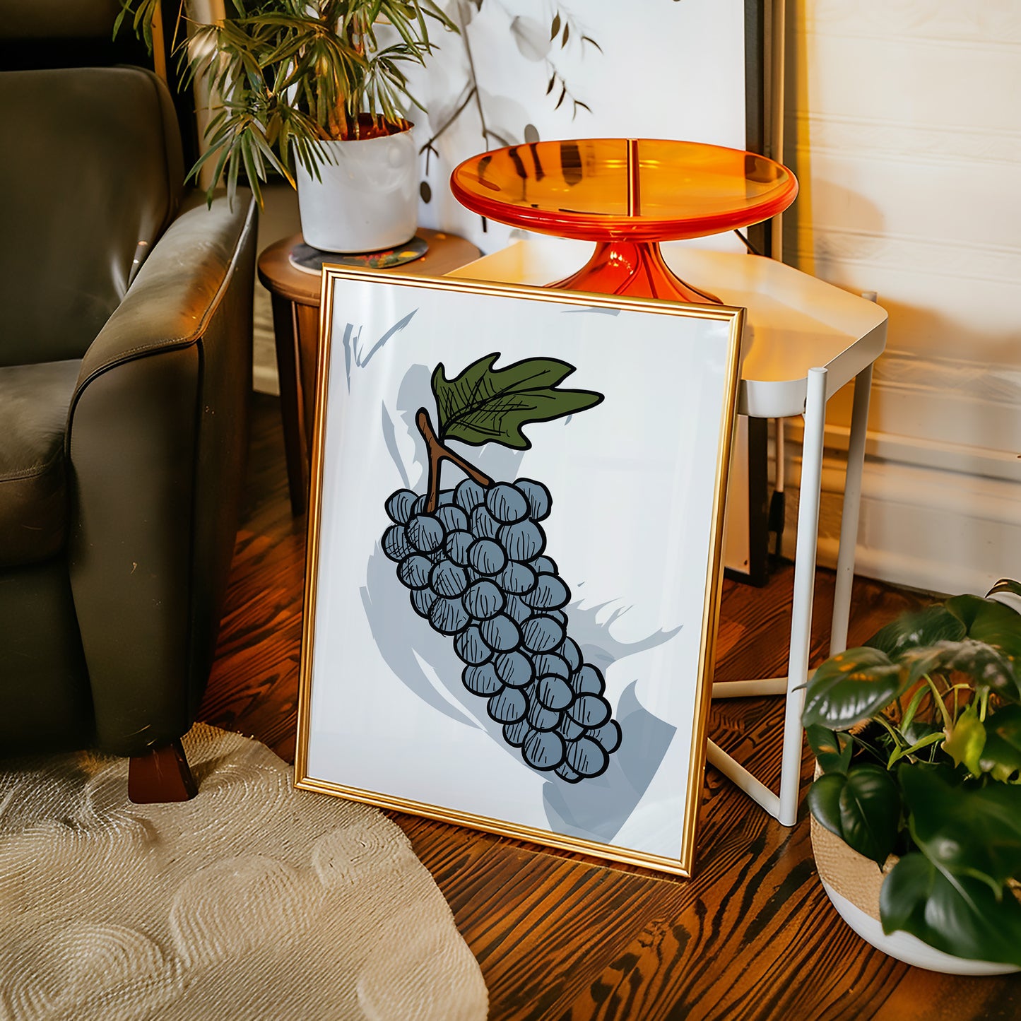 Vineyard Sketches In Steel Blue