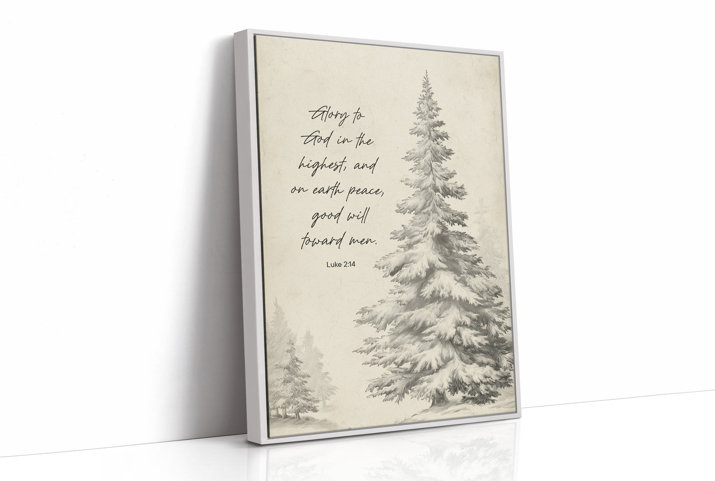 Winter Scripture On Wooden Table