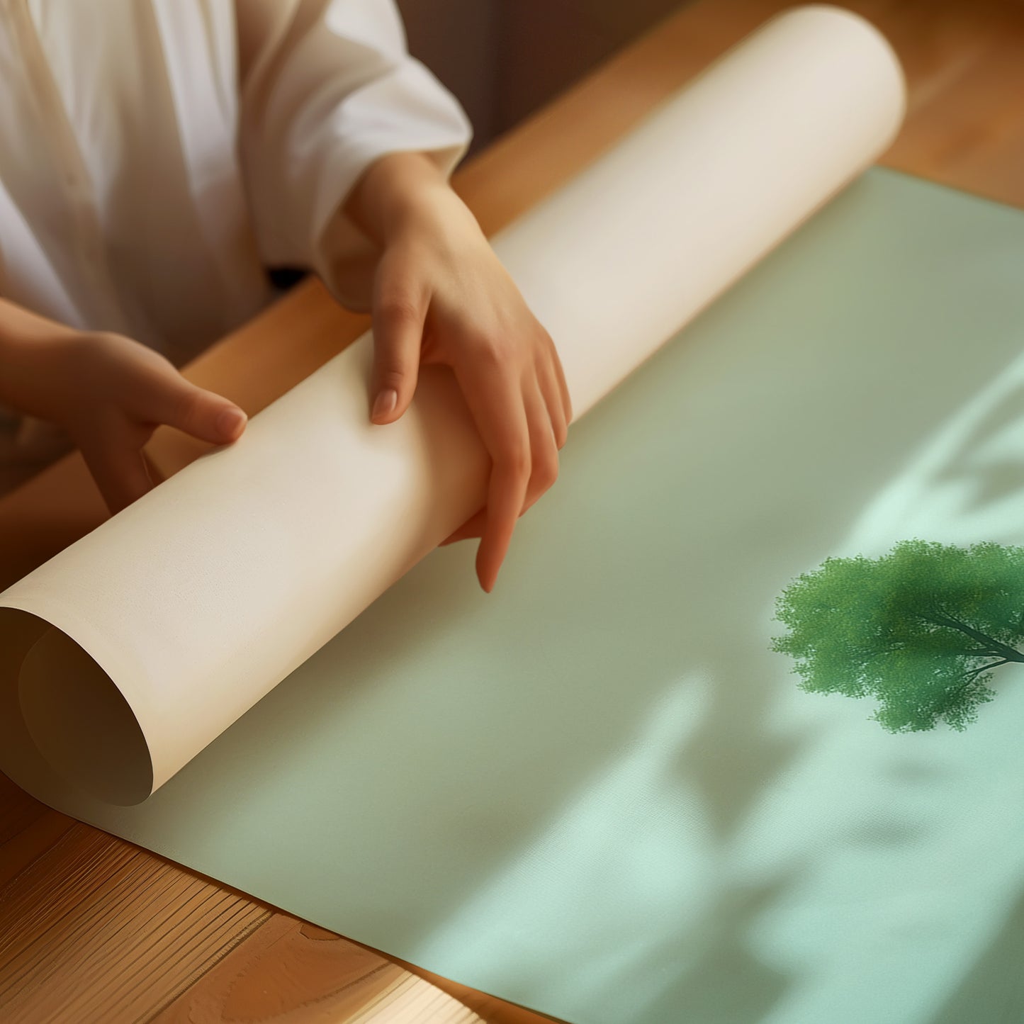 Solitary Tree in Mist