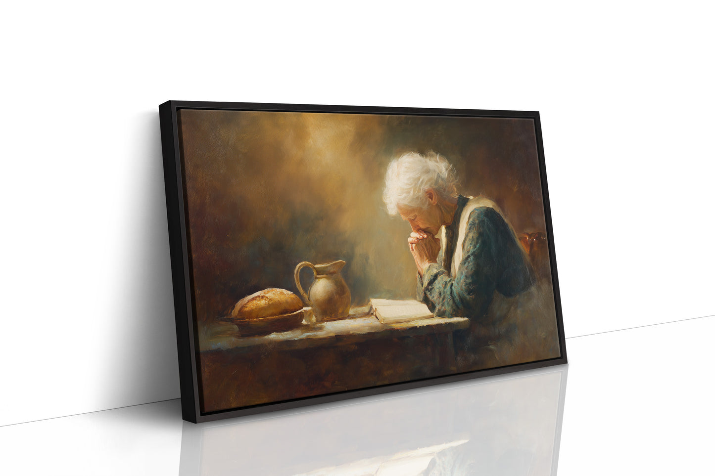 Prayer Illuminated By Golden Hours