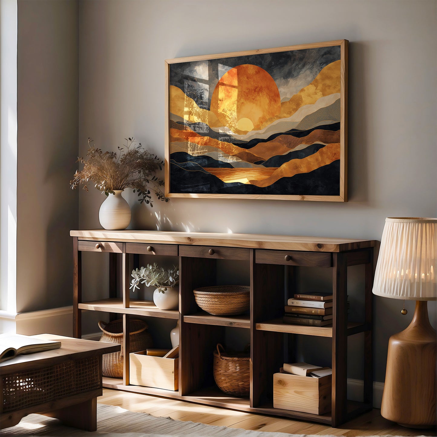 Mountains Hold The Copper Moon