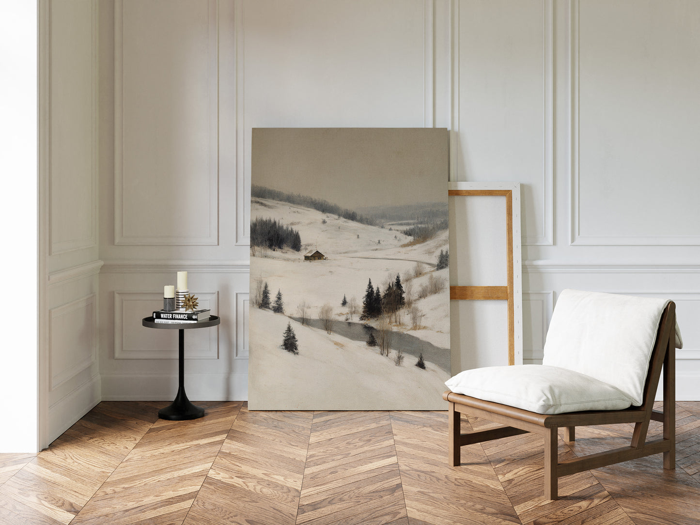 A Cabin Stands Amidst Winter's Embrace