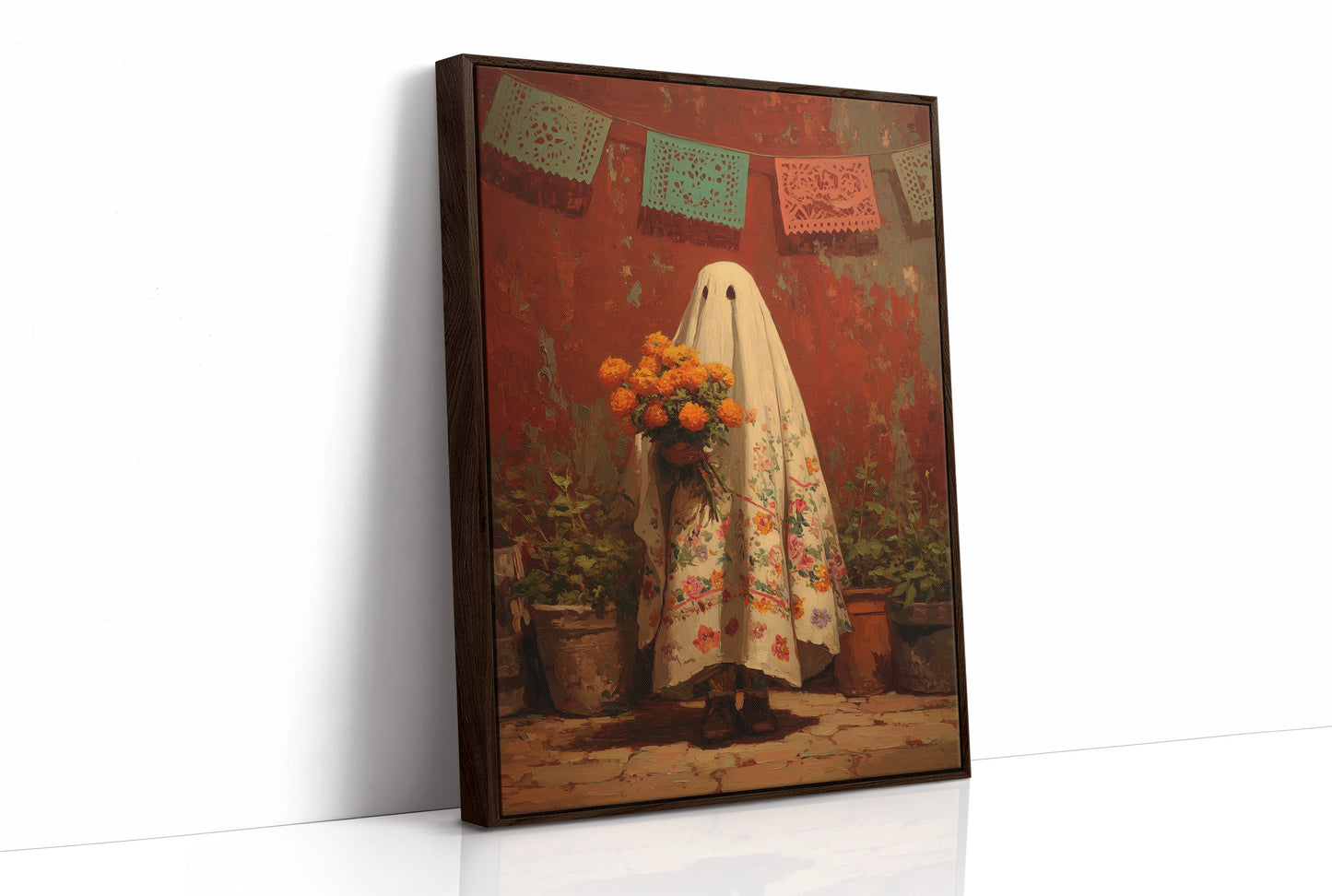 Marigold Offerings Under Papel Picado