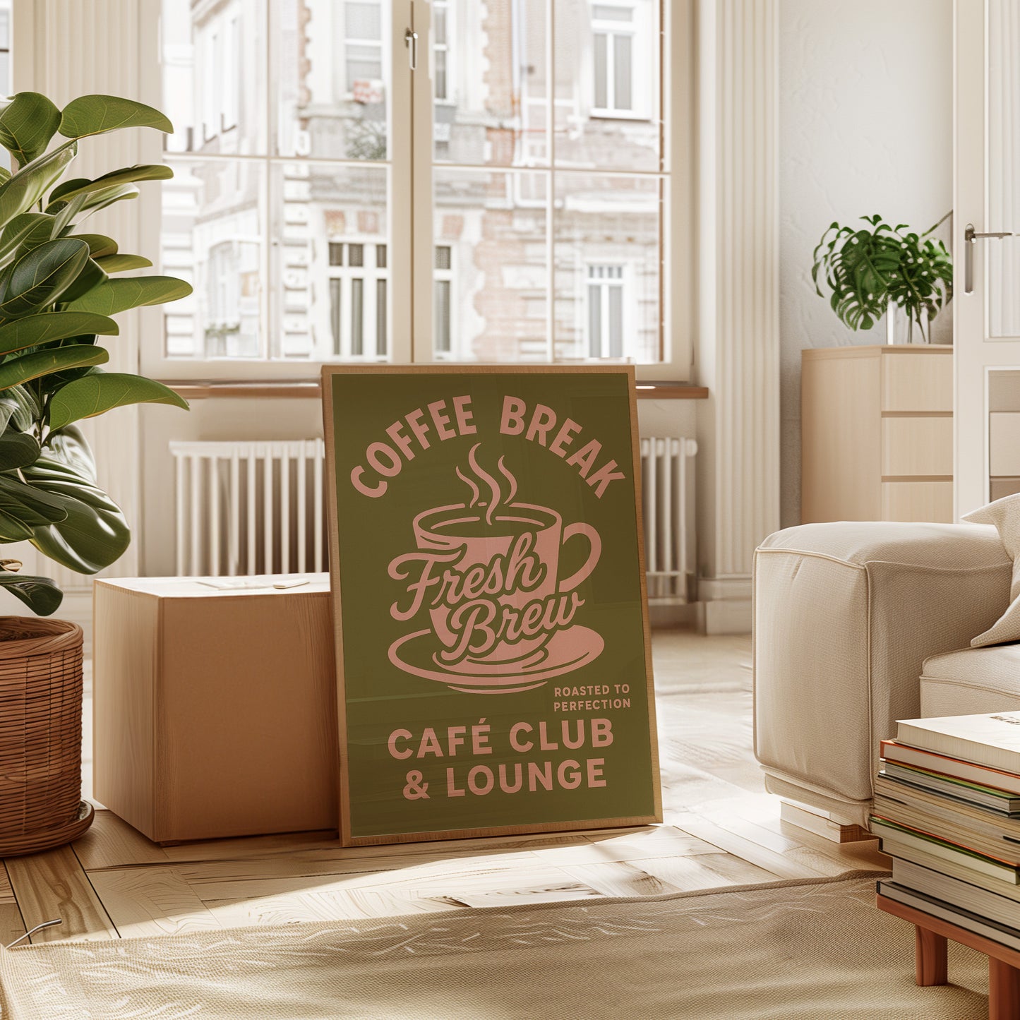 Fresh Brew Retro Coffee Poster