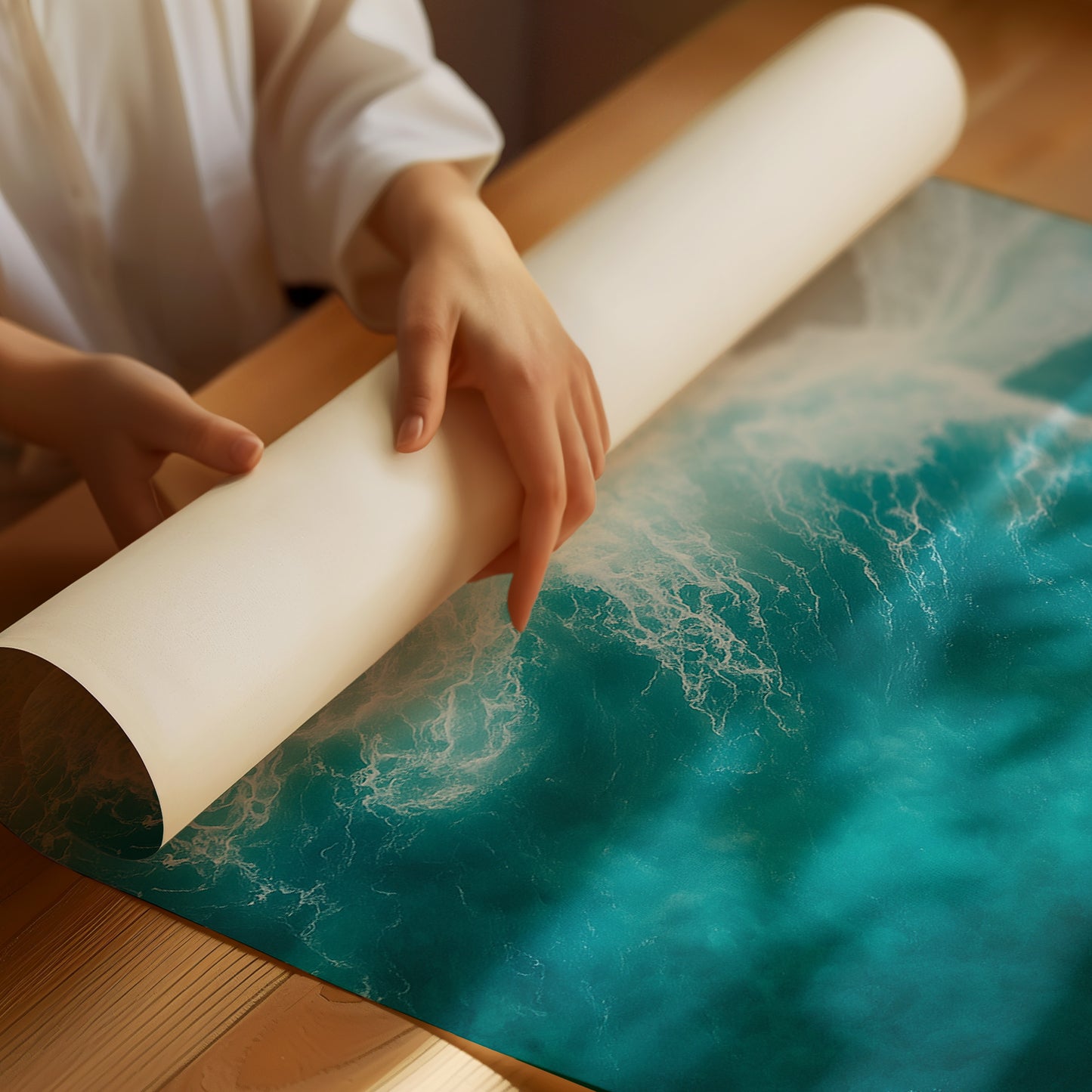 Aerial Drift Over Turquoise Tide