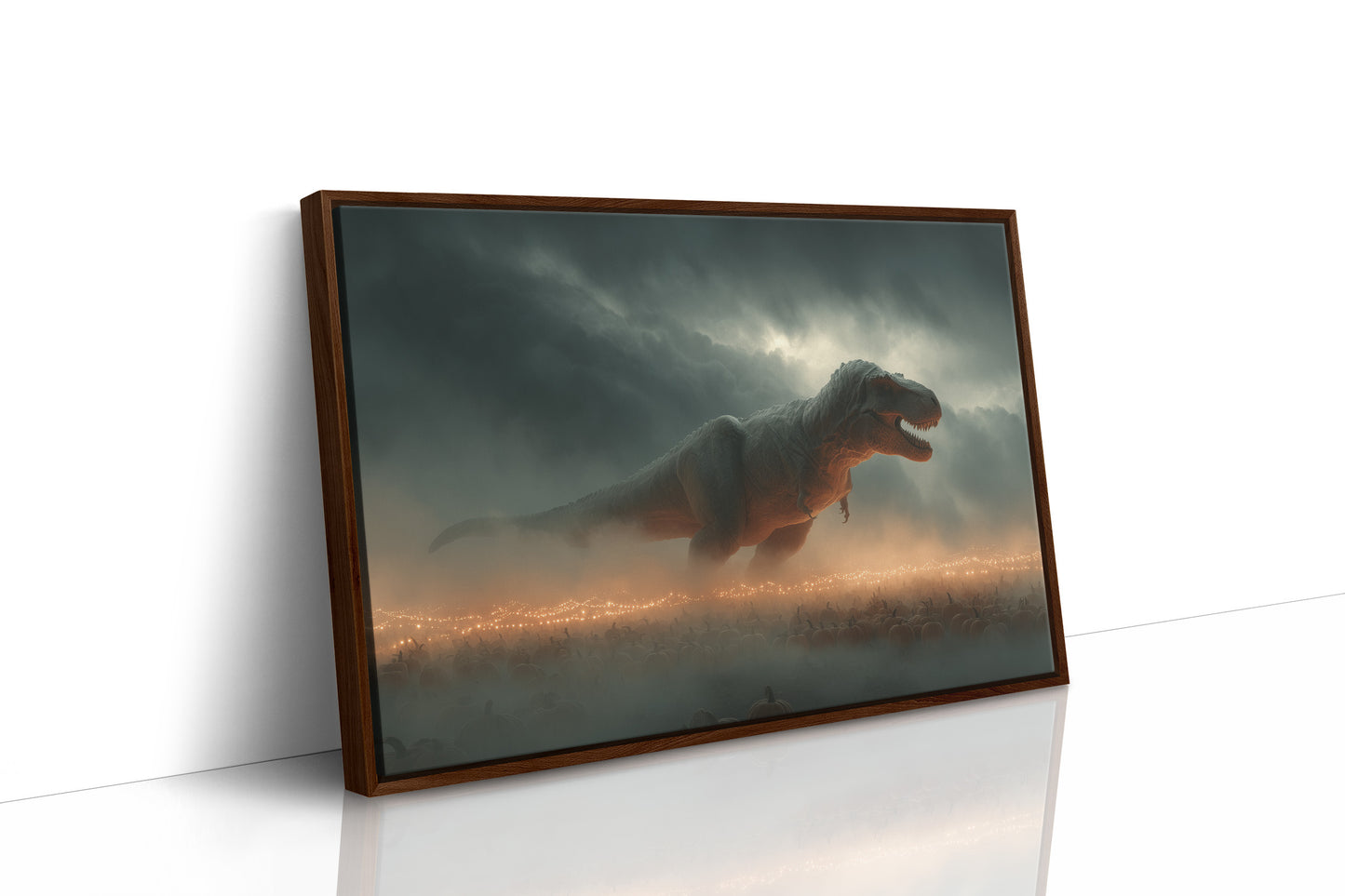 T-Rex Prowls the Pumpkin Patch