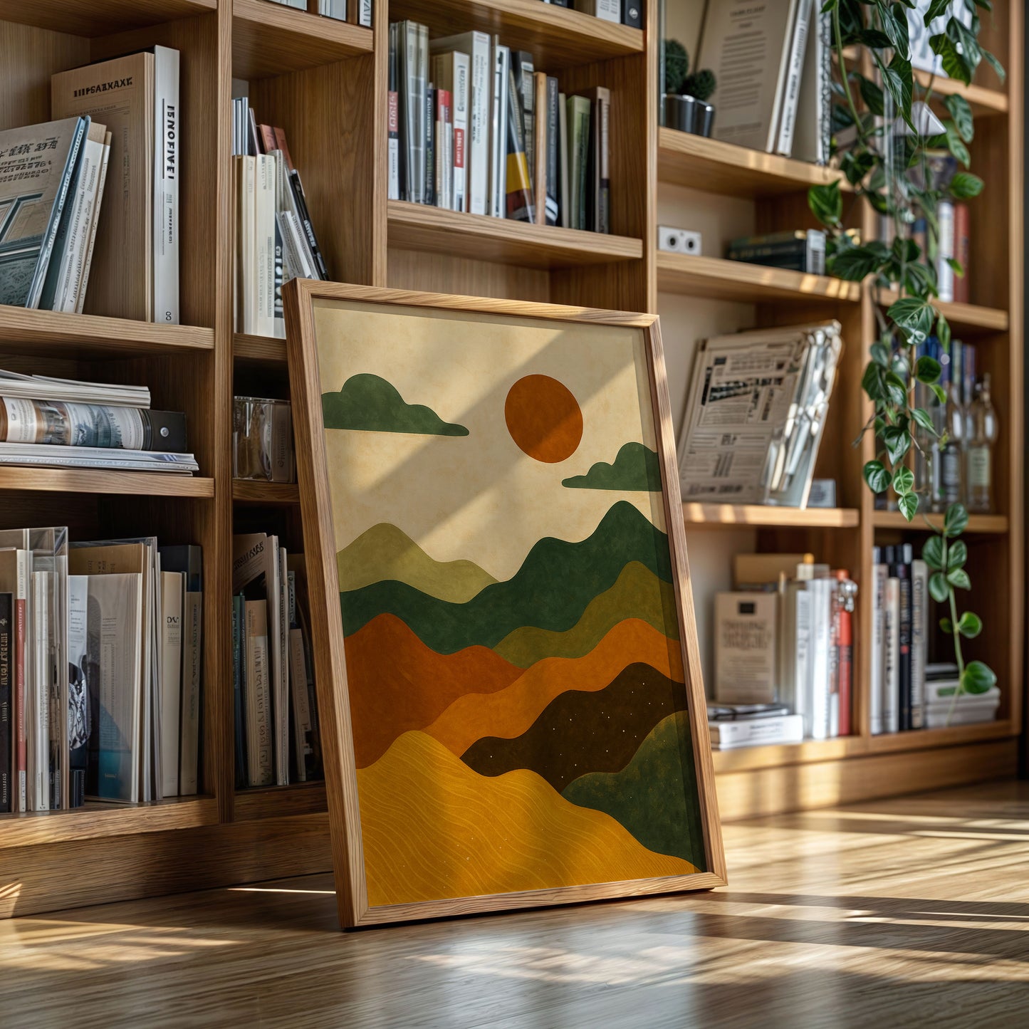 Desert Dunes Under Burnt Sun