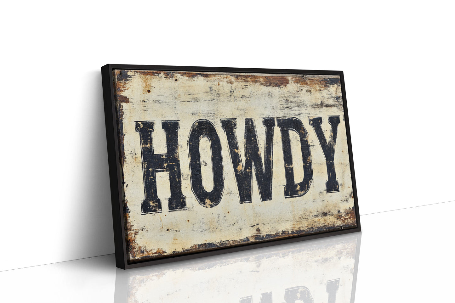 Rustic “Howdy” Western Wall Art