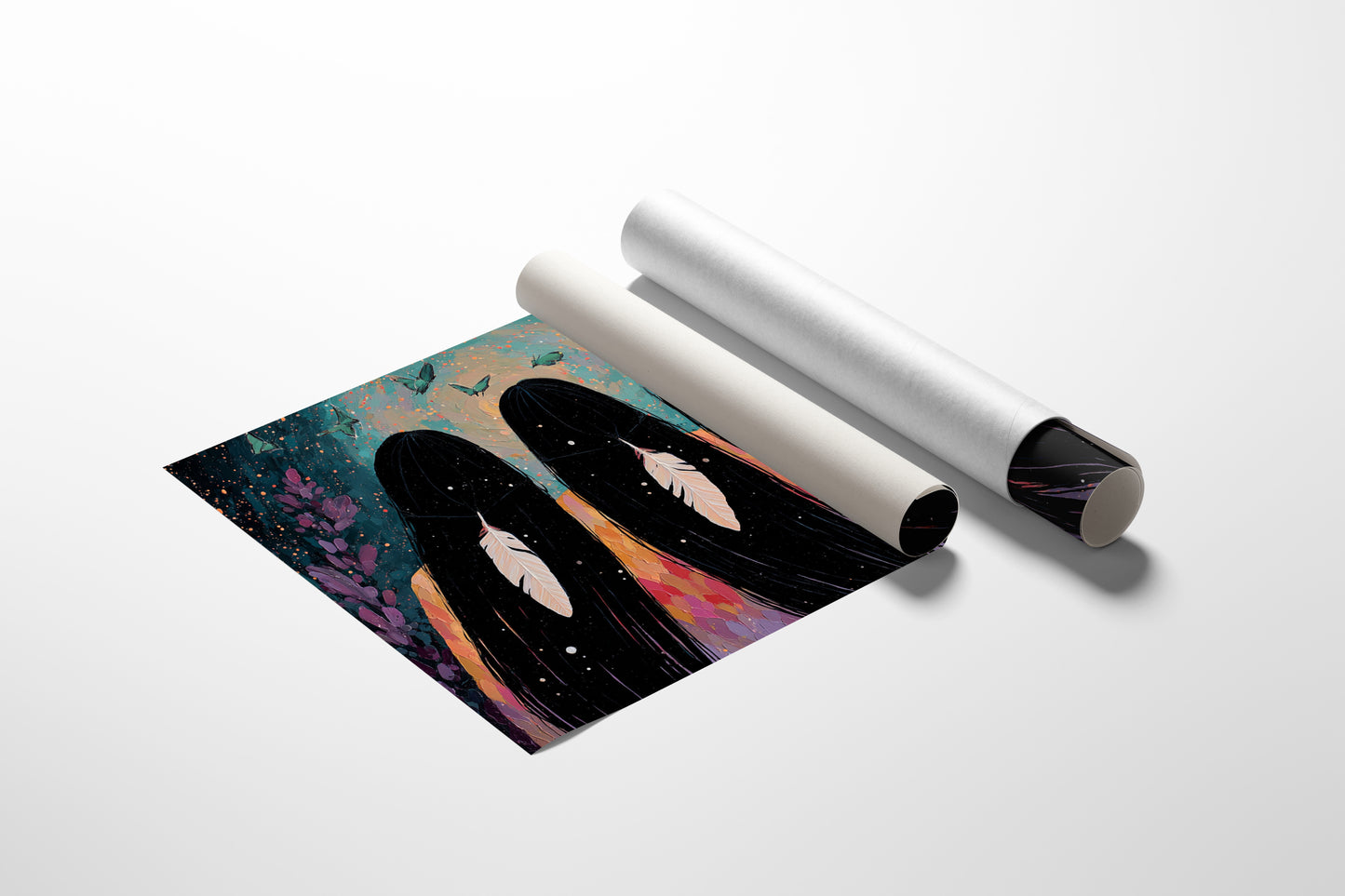 Sacred Feathers Dance With Butterflies