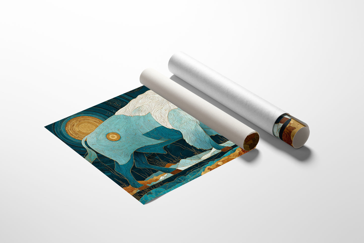 Sacred Bison Under Celestial Moons