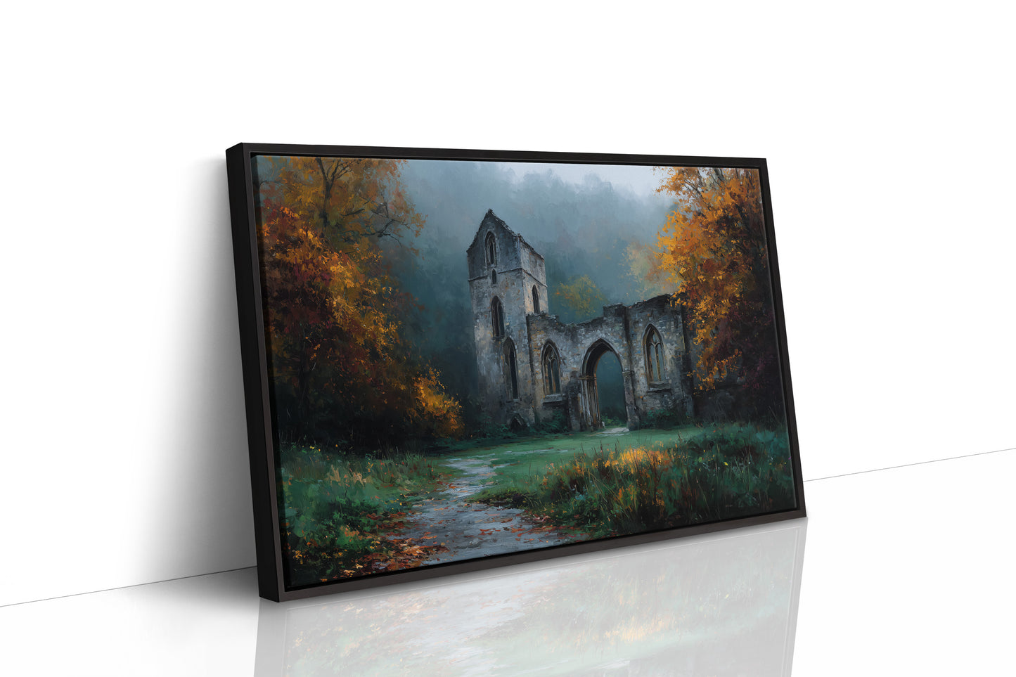 Ruins in Autumn Fog