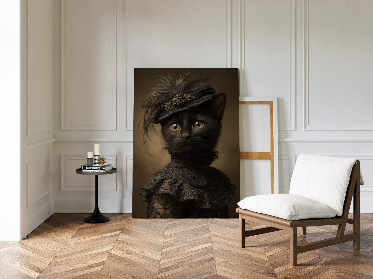 Regal Feline in Victorian Attire