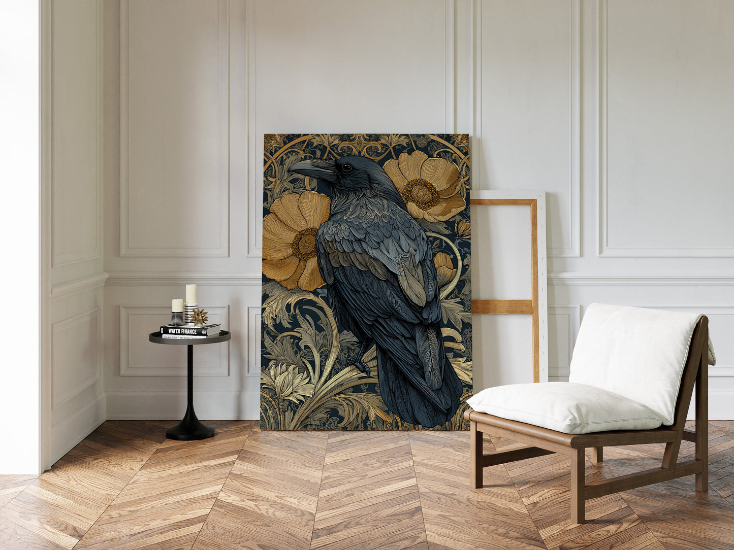 A Raven Among Golden Blooms