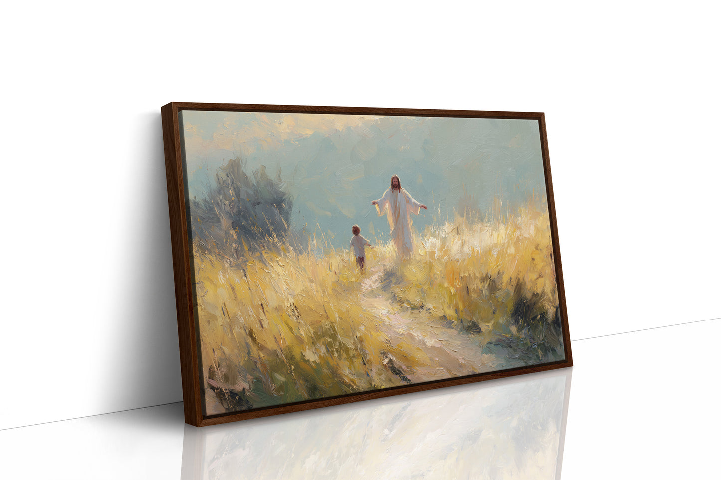 Wheat Field Encounter in Golden Light