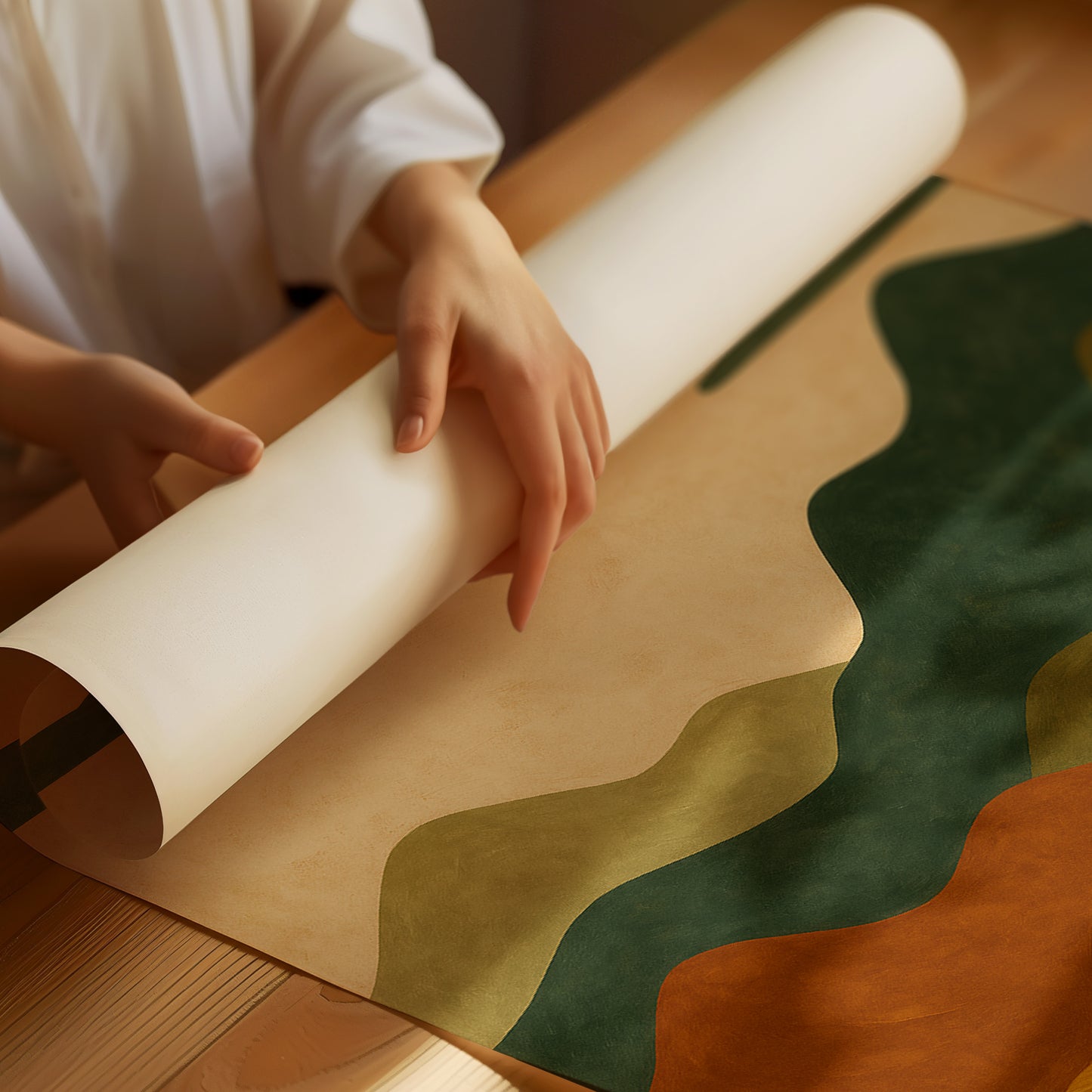 Desert Dunes Under Burnt Sun