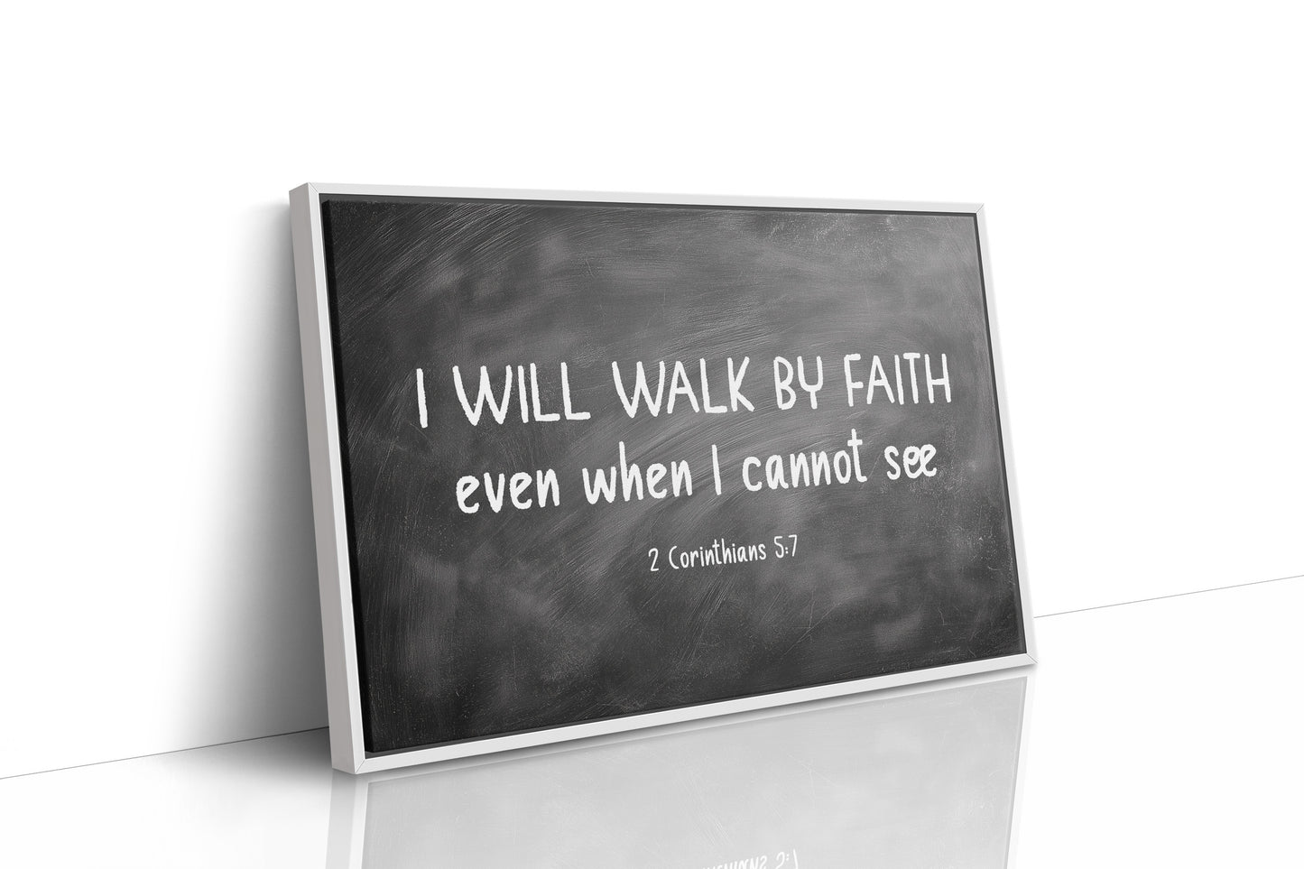 Chalk Words On Wooden Shelves