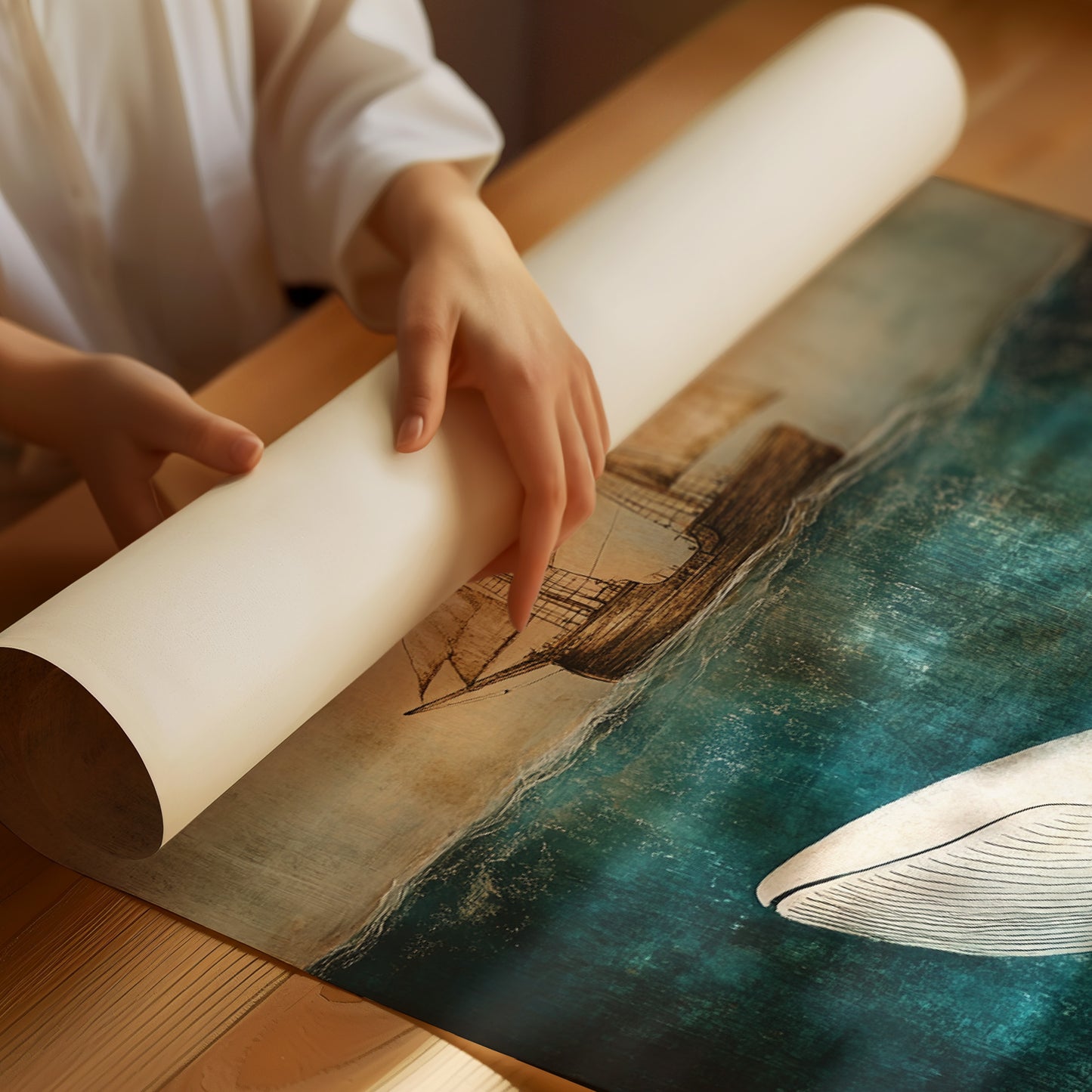 Whale Dreams Beneath the Tall Ship