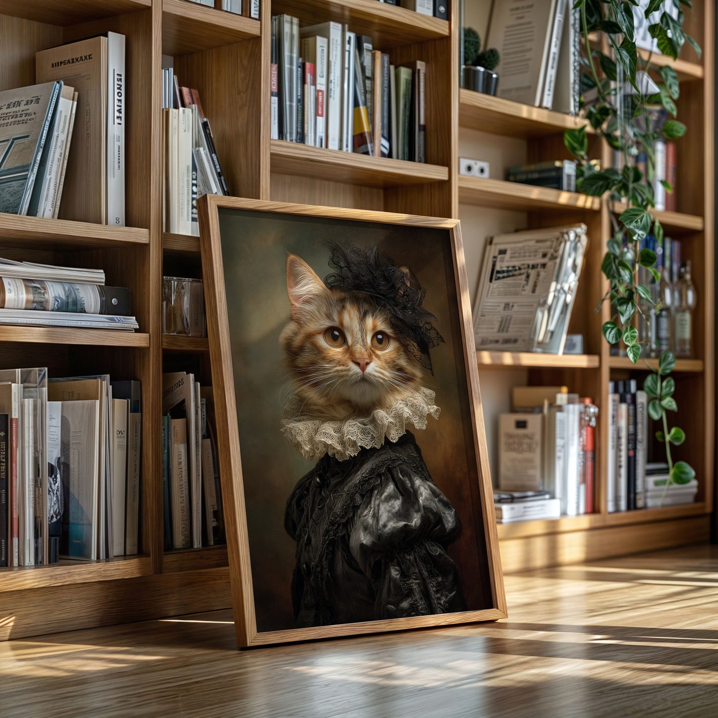 Regal Feline in Victorian Attire