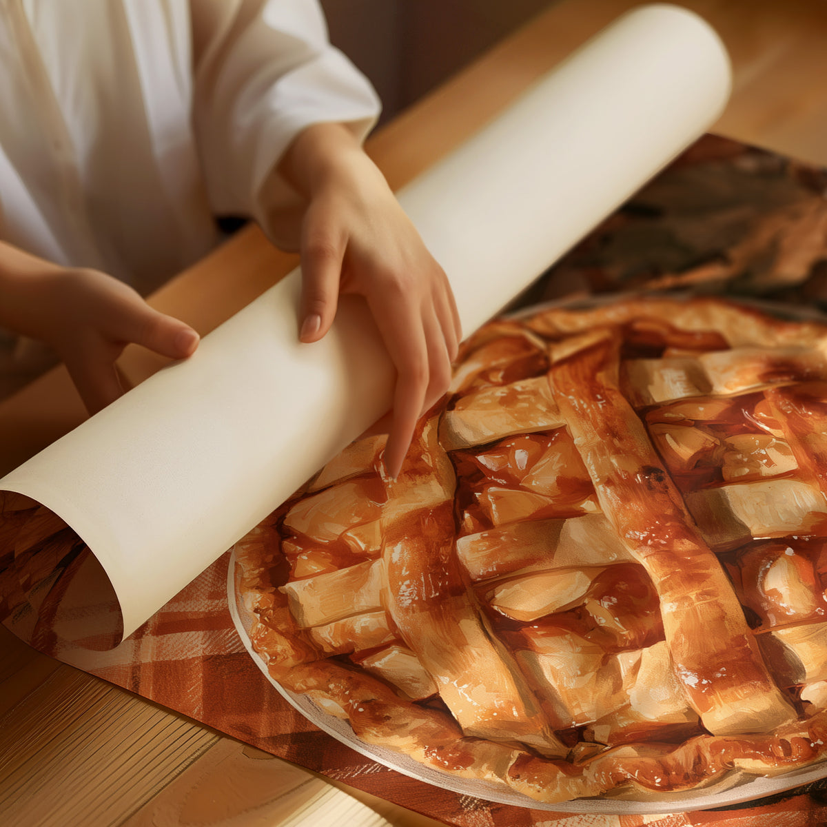 Lattice Get This Pie Started, rolled matte poster print