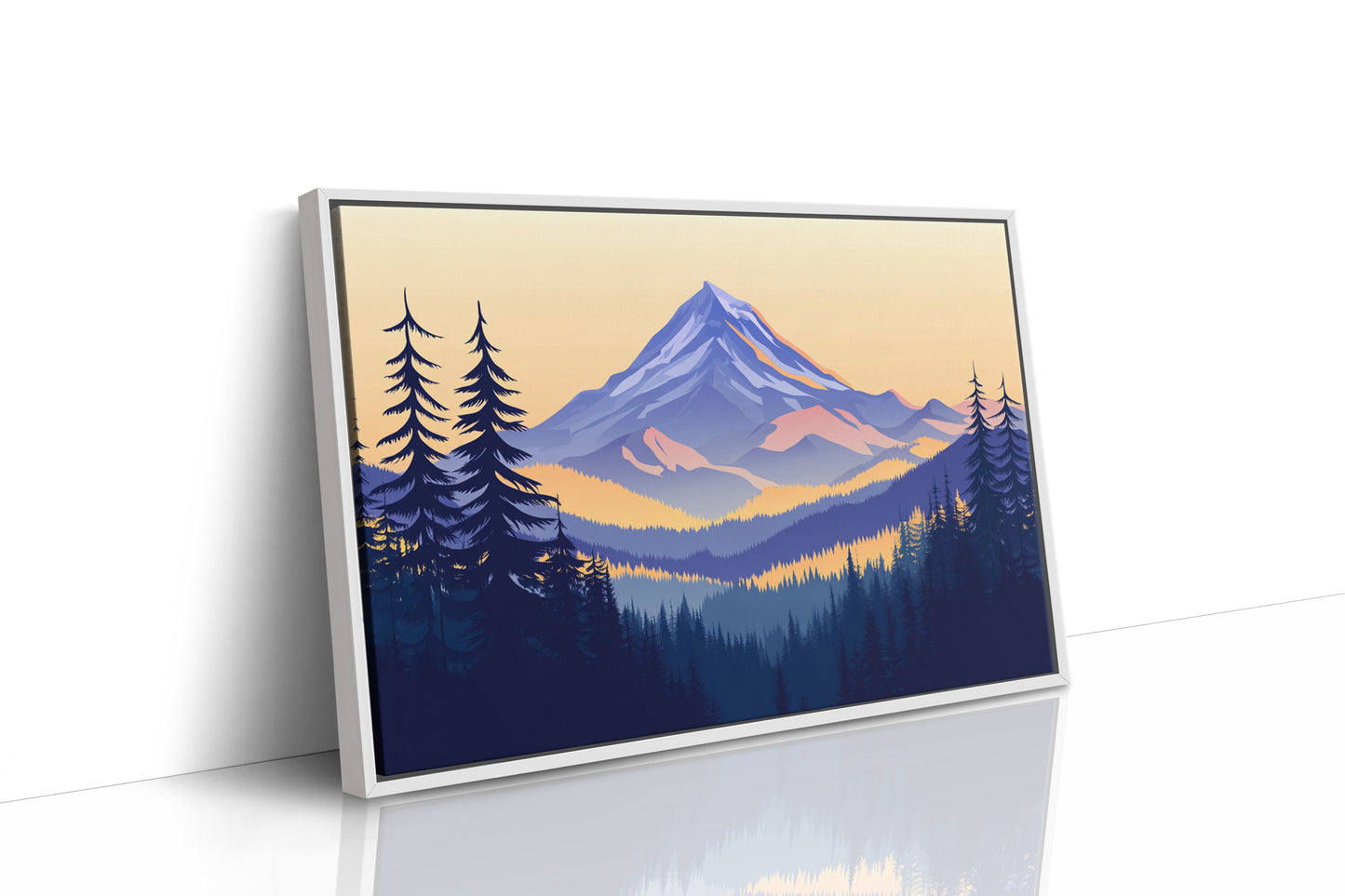 Alpine Gold Bathes Mountain Peaks