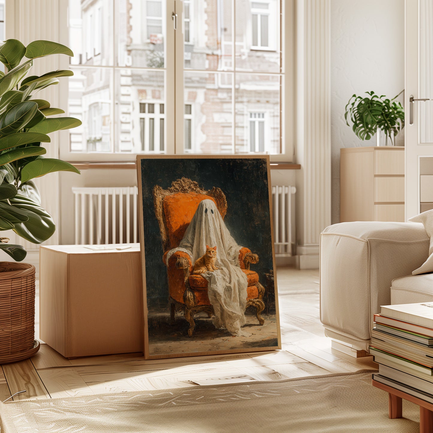 The Guardian in White Drapes