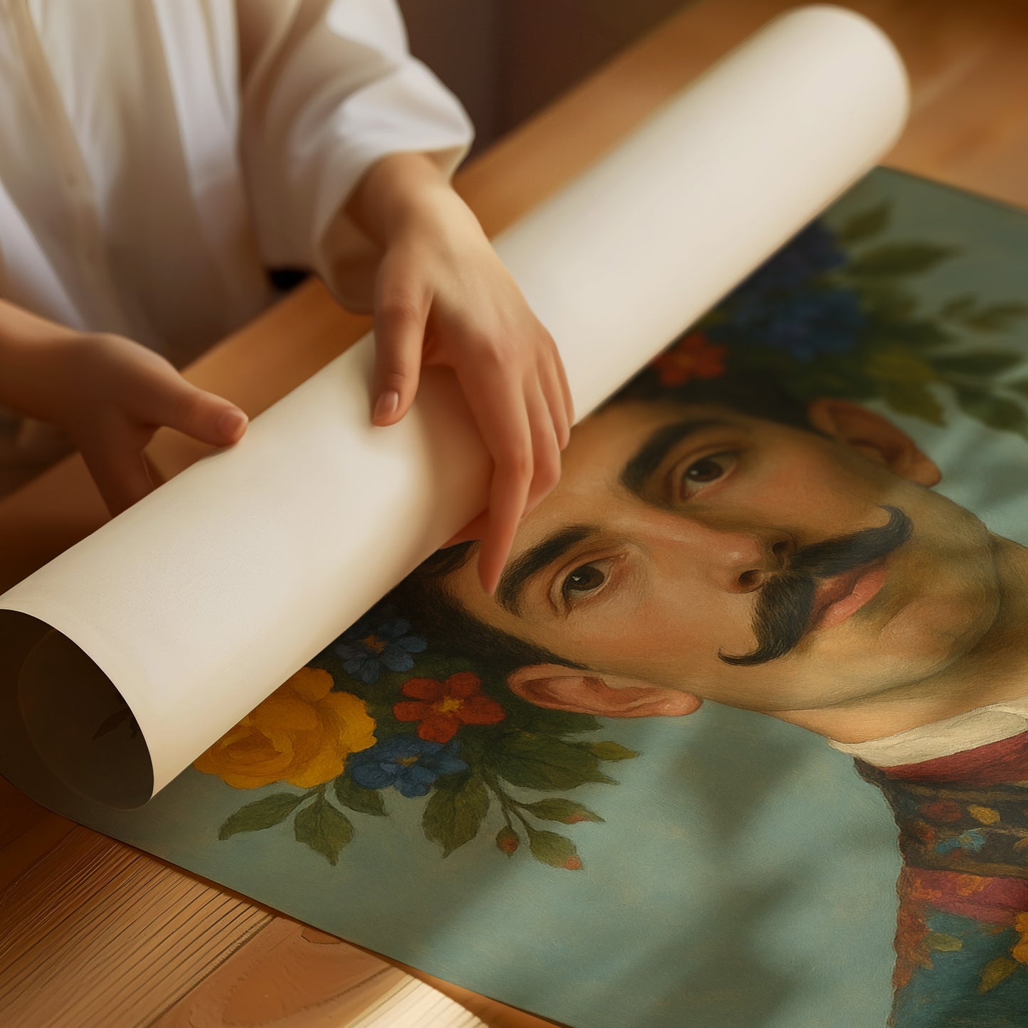 Floral Nobleman in Crimson Bowtie