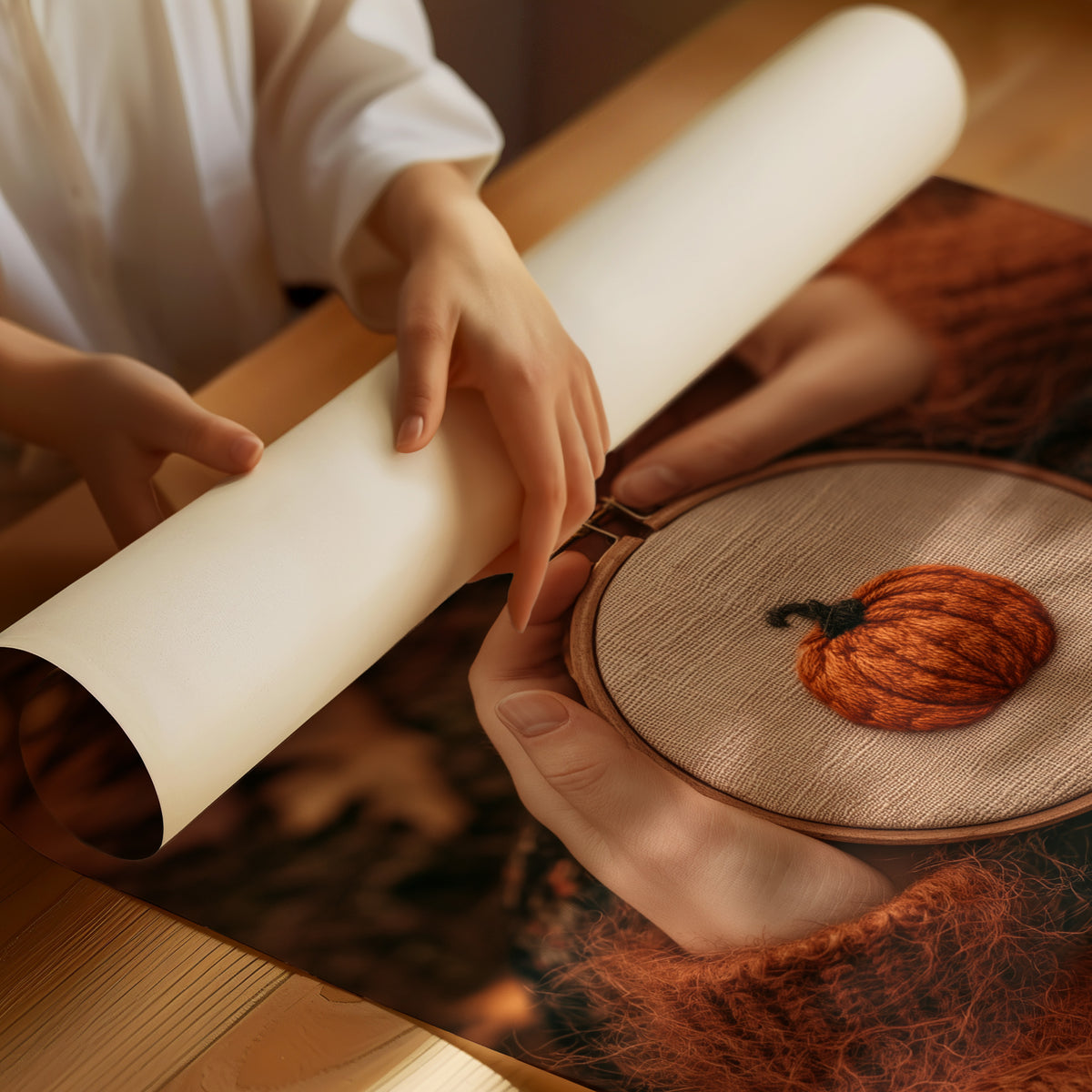 Hoop Dreams, Pumpkin Edition, rolled matte poster print