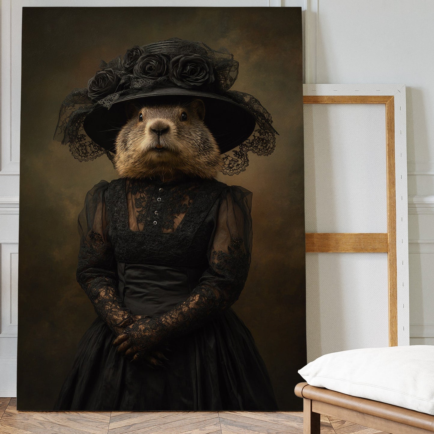 Elegant Rodent in Victorian Attire