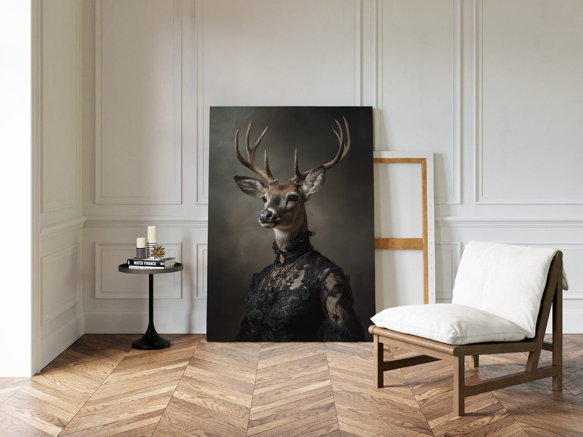Regal Stag in Elegant Attire