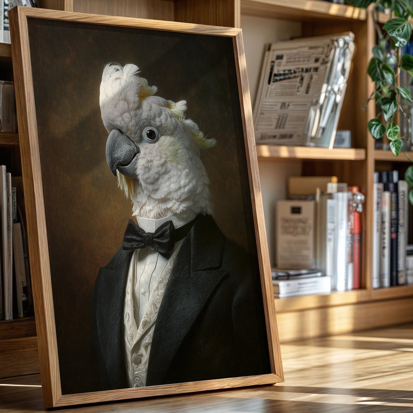 Dapper Cockatoo in Formal Attire