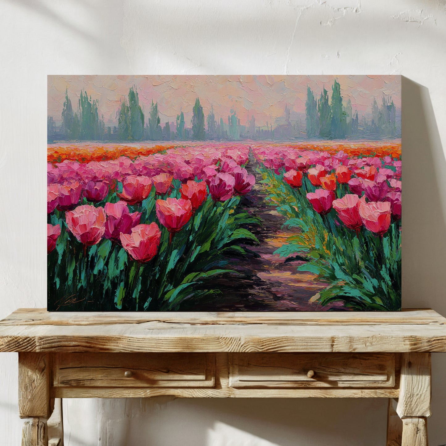 Path Through Petal-Laden Dreams