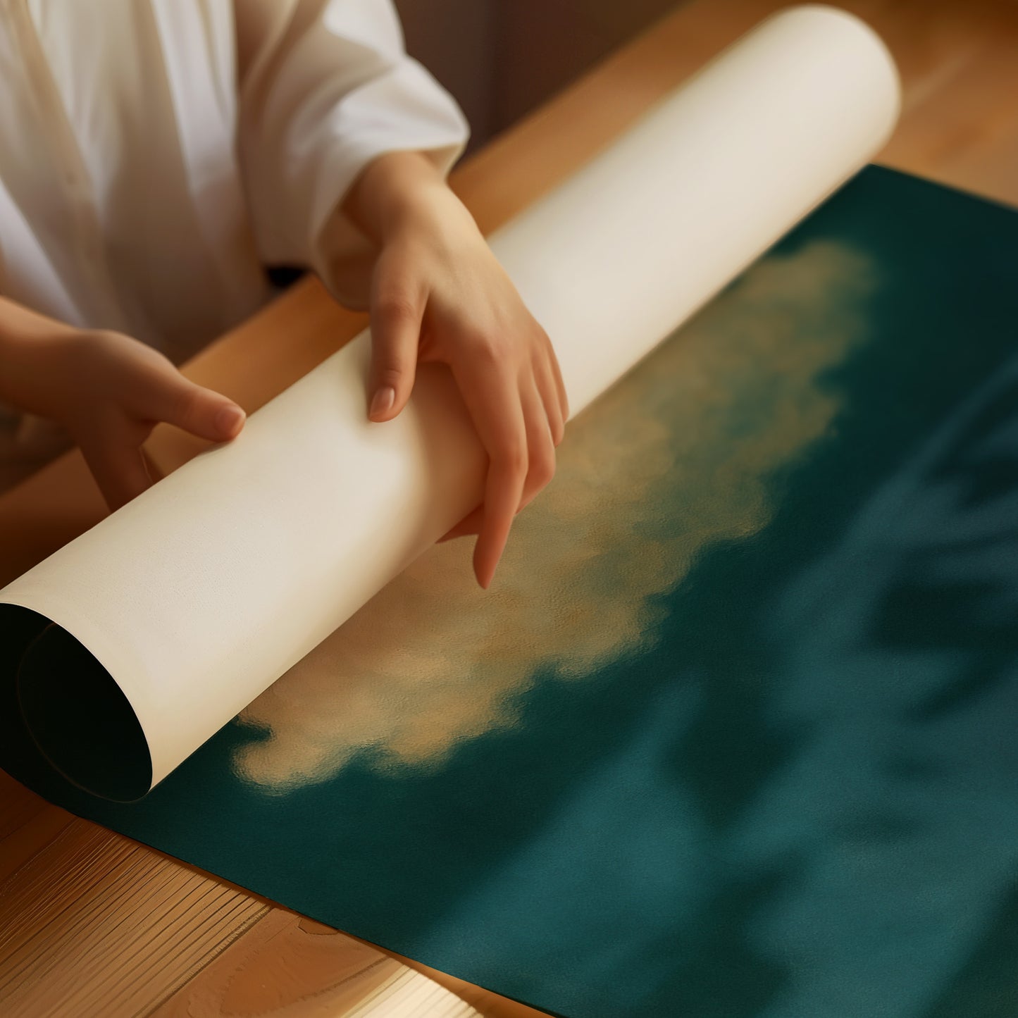 Lonely Cloud in Emerald Silence