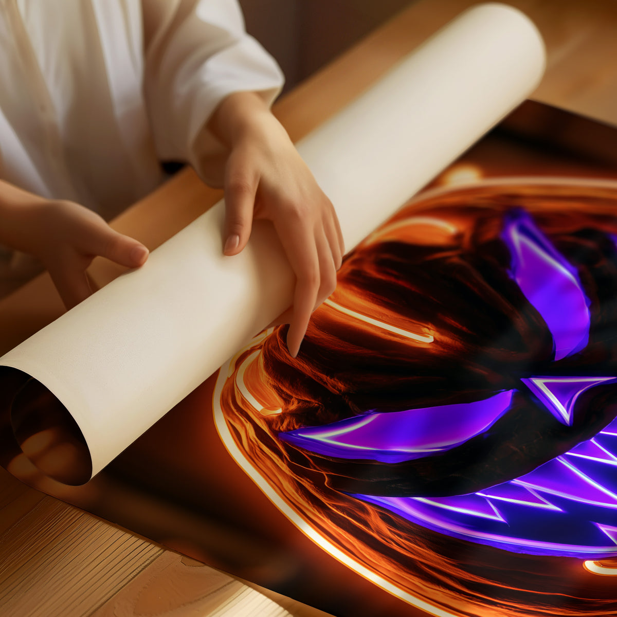 Neon Trouble Brewing, rolled matte poster print